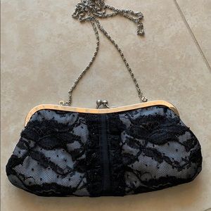 Liz Claiborne black lace dress bag